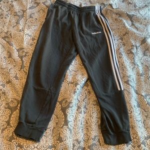 Men’s Medium gray Adidas striped joggers/sweats